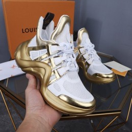 Replica Louis Vuitton Gold White Archlight Trainers Sneakers