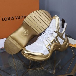 Replica Louis Vuitton Gold White Archlight Trainers Sneakers