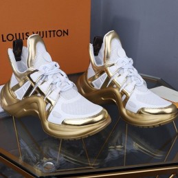 Replica Louis Vuitton Gold White Archlight Trainers Sneakers