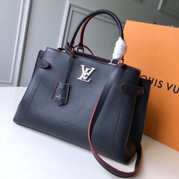 Replica Louis Vuitton Black Burgundy Trim Lockme Day