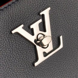Replica Louis Vuitton Black Burgundy Trim Lockme Day