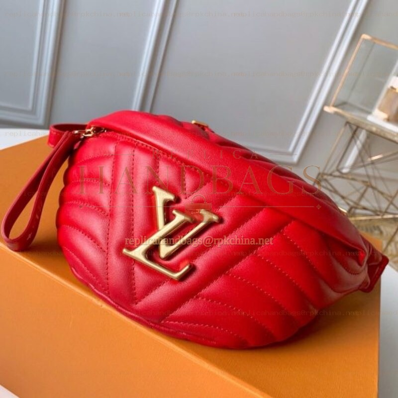 Replica Louis Vuitton Red Quilted New Wave Bumbag