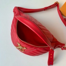 Replica Louis Vuitton Red Quilted New Wave Bumbag