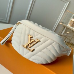 Replica Louis Vuitton White Quilted New Wave Bumbag