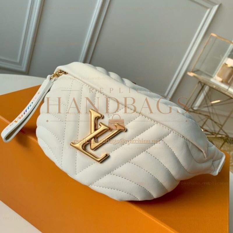 Replica Louis Vuitton White Quilted New Wave Bumbag