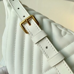 Replica Louis Vuitton White Quilted New Wave Bumbag