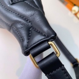 Replica Louis Vuitton Black Quilted New Wave Bumbag