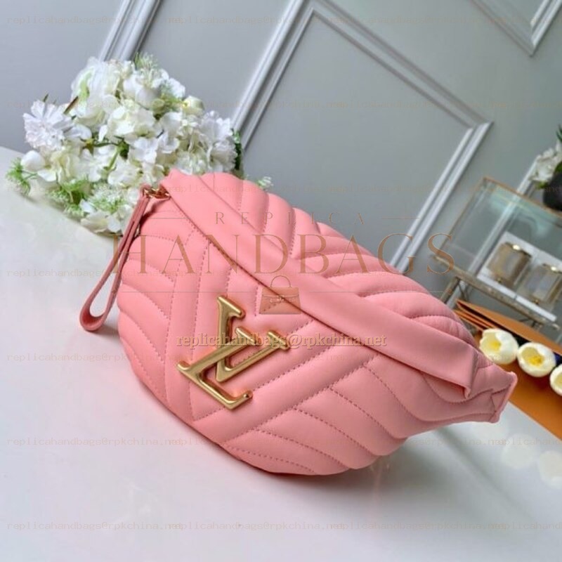 Replica Louis Vuitton Pale Pink Quilted New Wave Bumbag