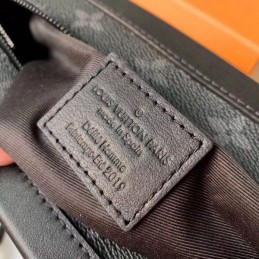 Replica Louis Vuitton Dark Brown Monogram Black Trim Soft Trunk