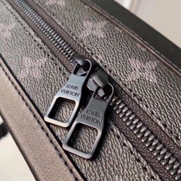 Replica Louis Vuitton Dark Brown Monogram Black Trim Soft Trunk