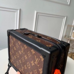 Replica Louis Vuitton Brown Monogram Box Frame Soft Trunk