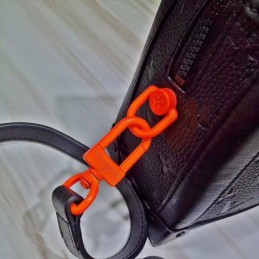 Replica Louis Vuitton Black Embossed Monogram Soft Trunk