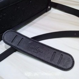Replica Louis Vuitton Black Embossed Monogram Soft Trunk