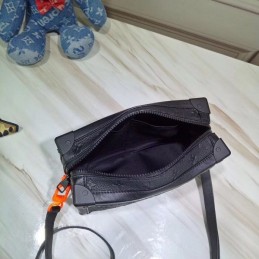 Replica Louis Vuitton Black Embossed Monogram Soft Trunk