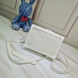 Replica Louis Vuitton White Embossed Monogram Soft Trunk