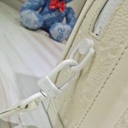 Replica Louis Vuitton White Embossed Monogram Soft Trunk