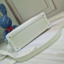 Replica Louis Vuitton White Embossed Monogram Soft Trunk