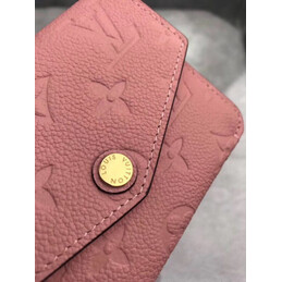 Replica Louis Vuitton Pink Embossed Monogram Chain Key Pouch