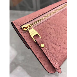 Replica Louis Vuitton Pink Embossed Monogram Chain Key Pouch