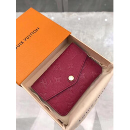 Replica Louis Vuitton Burgundy Embossed Monogram Chain Key Pouch