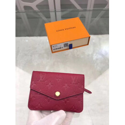 Replica Louis Vuitton Burgundy Embossed Monogram Chain Key Pouch