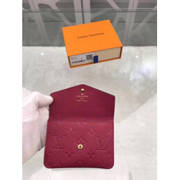 Replica Louis Vuitton Burgundy Embossed Monogram Chain Key Pouch