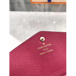 Replica Louis Vuitton Burgundy Embossed Monogram Chain Key Pouch
