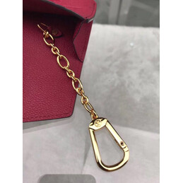 Replica Louis Vuitton Burgundy Embossed Monogram Chain Key Pouch