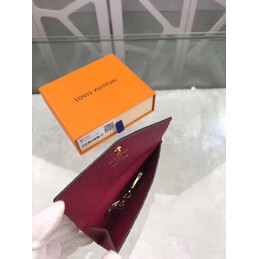 Replica Louis Vuitton Burgundy Embossed Monogram Chain Key Pouch