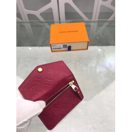 Replica Louis Vuitton Burgundy Embossed Monogram Chain Key Pouch