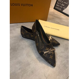 Replica Louis Vuitton Brown Monogram Bow Ballet Flats