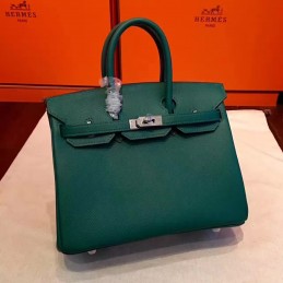 Replica Hermes Green Birkin 30 Structured Leather Palladium Hardware Bag
