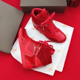 Replica Louis Vuitton Red High-Top Sneakers