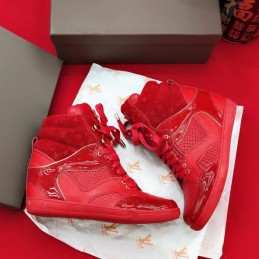 Replica Louis Vuitton Red High-Top Sneakers