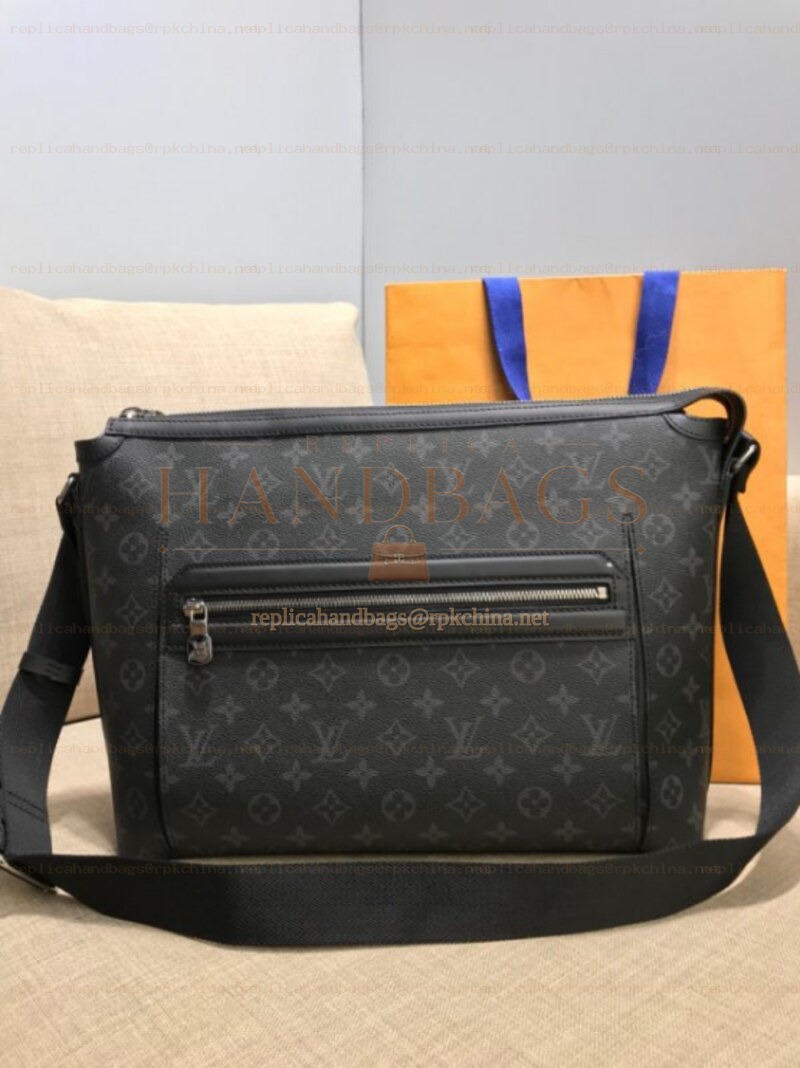Replica Louis Vuitton Black Monogram Eclipse Odyssey Messenger MM