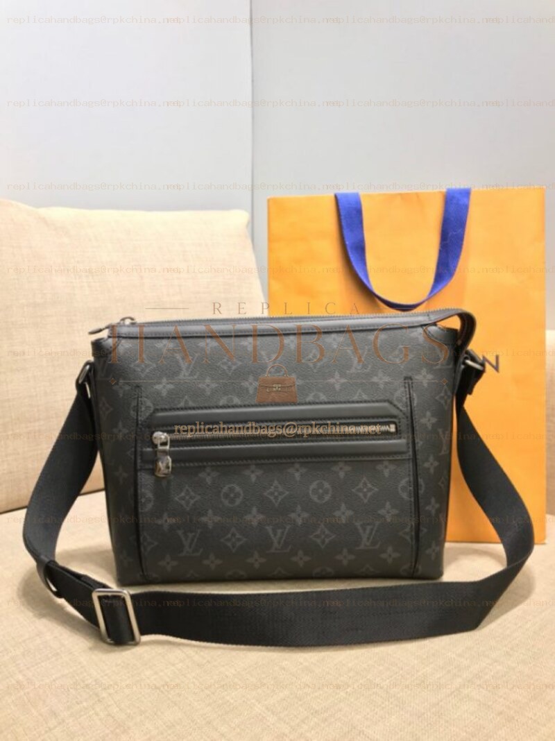 Replica Louis Vuitton Black Monogram Eclipse Odyssey Messenger PM