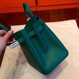 Replica Hermes Green Birkin 30 Structured Leather Palladium Hardware Bag