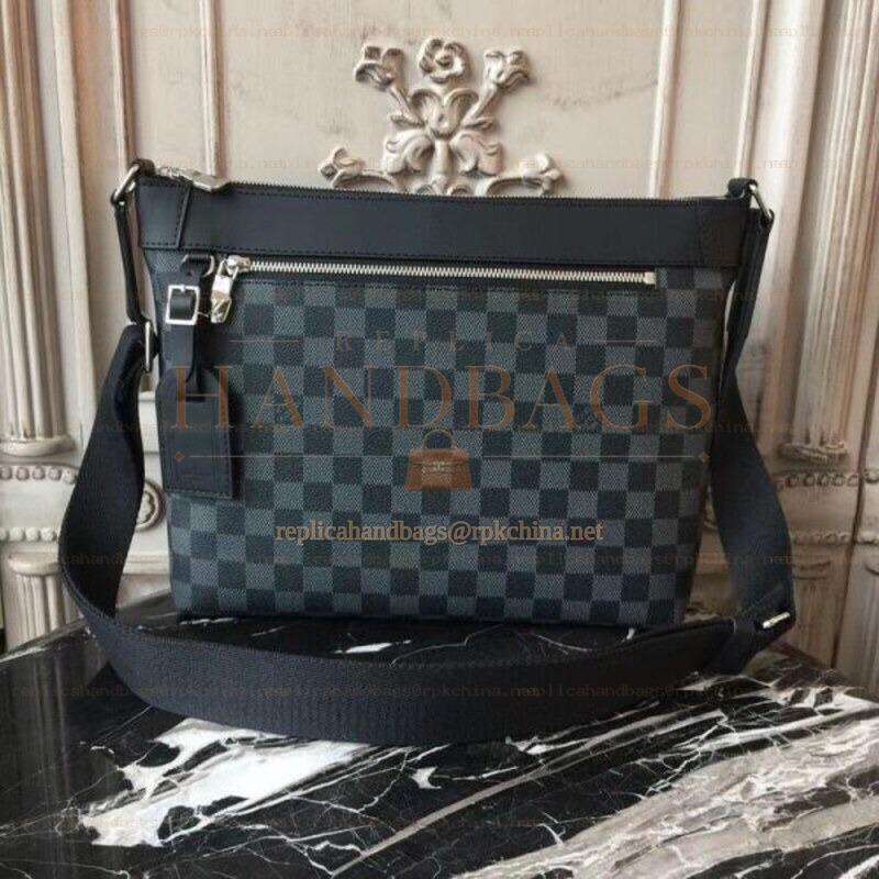Replica Louis Vuitton Black Damier Graphite Mick PM - Style 2