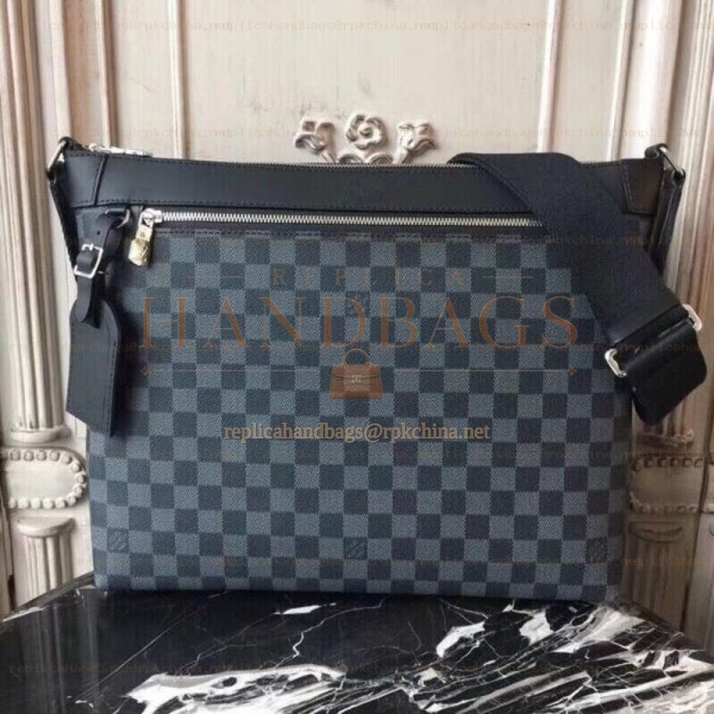 Replica Louis Vuitton Black Damier Graphite Mick MM - Style 2