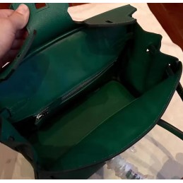 Replica Hermes Green Birkin 30 Structured Leather Palladium Hardware Bag