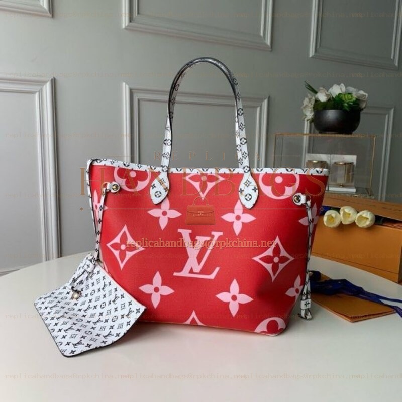 Replica Louis Vuitton Red Giant Monogram Neverfull MM