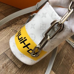 Replica Louis Vuitton White Chalk Nano Bag