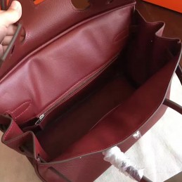 Replica Hermes Burgundy Birkin 30 Palladium Hardware Bag