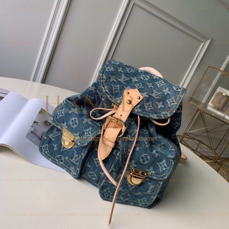 Replica Louis Vuitton Blue Monogram Sac a Dos Backpack