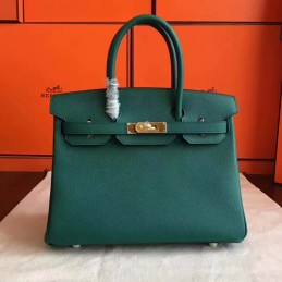 Replica Hermes Green Birkin 30 Gold Hardware Bag