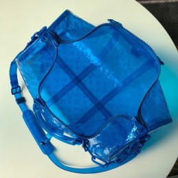 Replica Louis Vuitton Transparent Blue Keepall Bandouliere 50