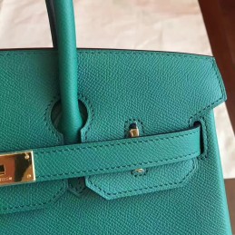 Replica Hermes Green Birkin 30 Gold Hardware Bag