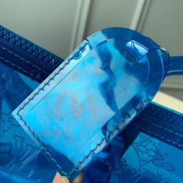 Replica Louis Vuitton Transparent Blue Keepall Bandouliere 50