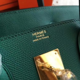 Replica Hermes Green Birkin 30 Gold Hardware Bag