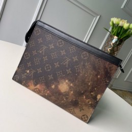 Replica Louis Vuitton Brown Monogram Galaxy Pochette Voyage MM